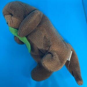 Vintage Seaweed Ty Beanie Baby Otter 1995
